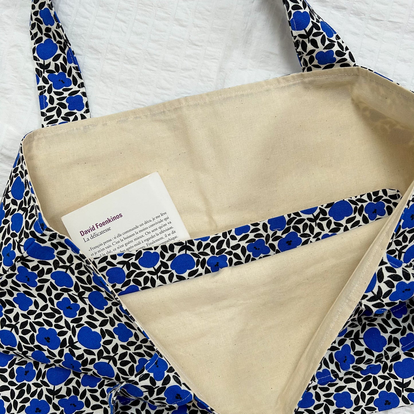 Cabas - Fleurs bleues électriques